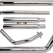 Load image into Gallery viewer, Cobra Streetrod Straight Cut Exhaust System - Chrome 1721T - Back View