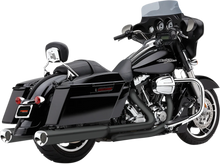 Load image into Gallery viewer, Cobra Tri Flo Mufflers for '95-'16 Bagger - Black 6212RB - Main Product View