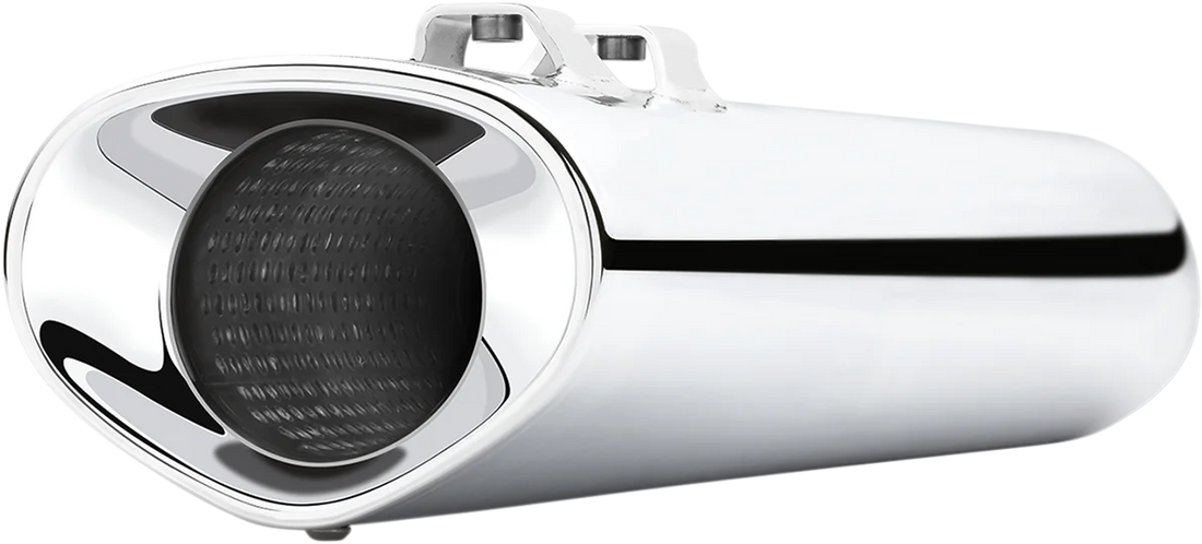 Cobra Tri Flo Mufflers for '95-'16 Bagger - Black 6212RB - Side View