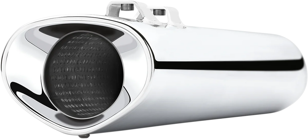 Cobra Tri Flo Mufflers for '95-'16 Bagger - Black 6212RB - Side View