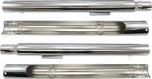 Load image into Gallery viewer, Cobra True Dual Exhaust - Billet Tip - '97-'06 Softail 6984 - Back View