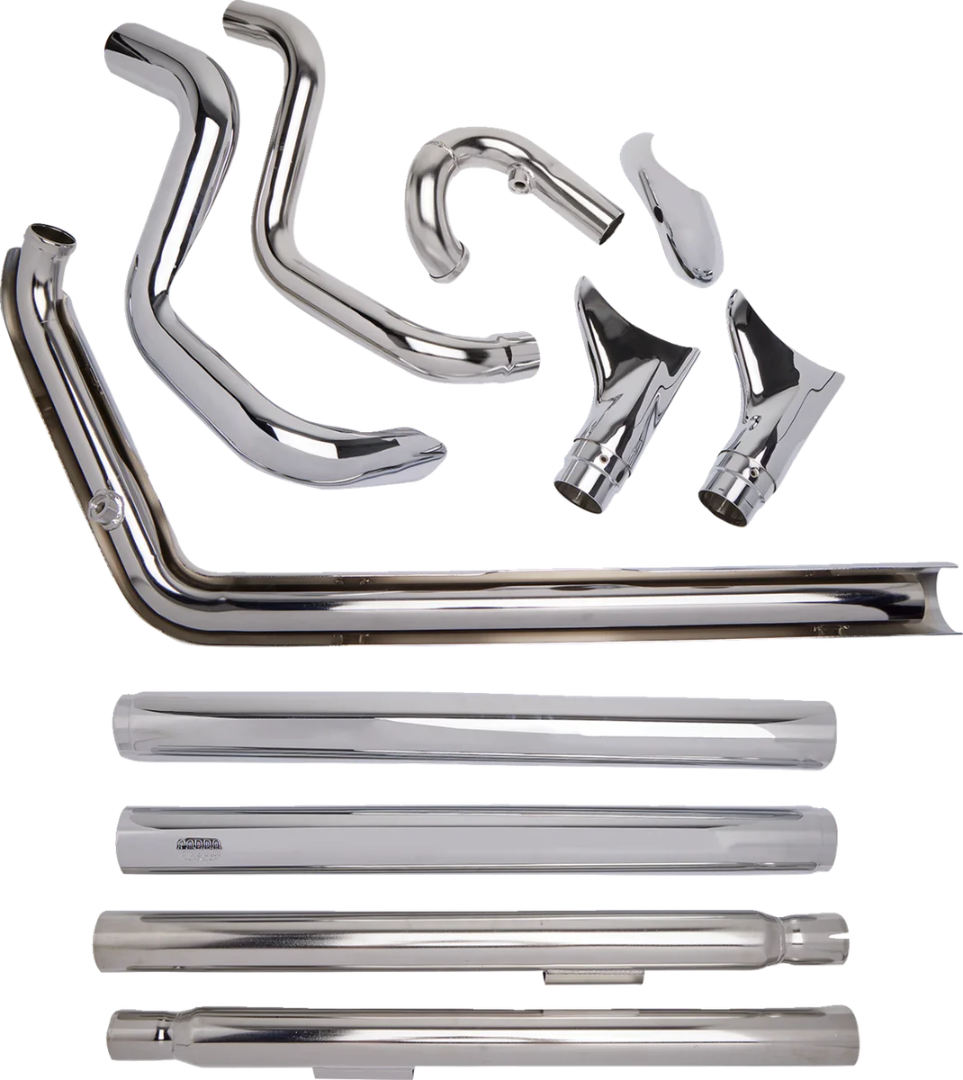 Cobra True Dual Exhaust - Fishtail - '12-'17 Softail 6989 - Side View