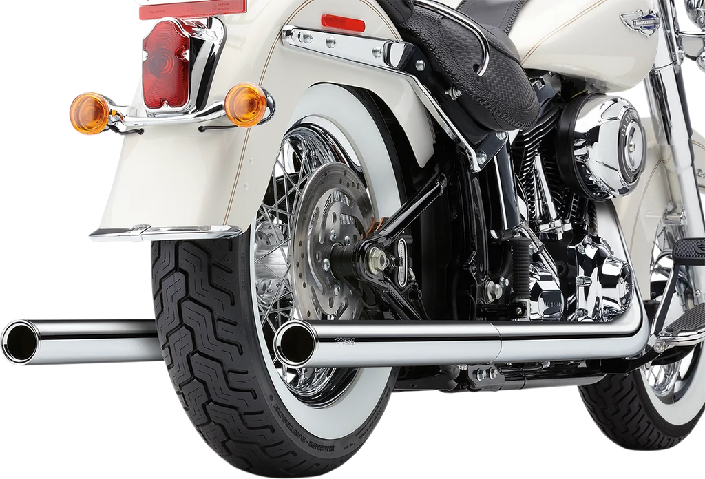 Cobra True Dual Exhaust - Fishtail - '12-'17 Softail 6989 - Installation View