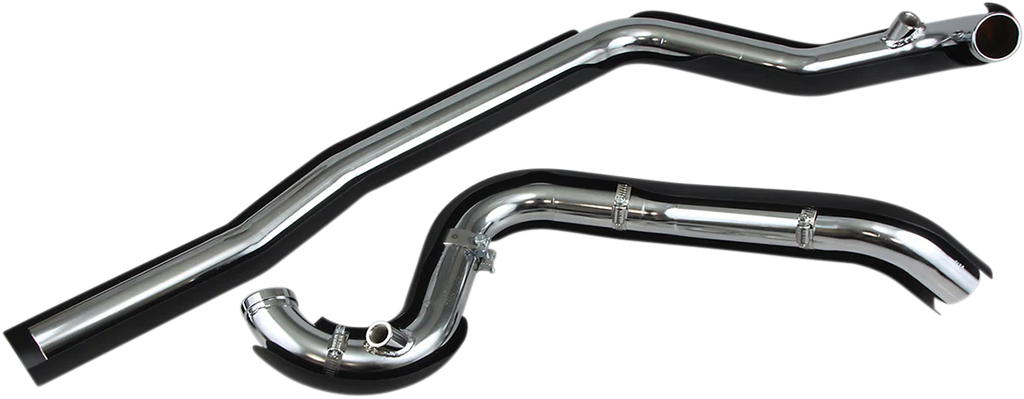 Cobra True Dual Headpipes - Black - '07-'08 FL 6251RB - Main Product View