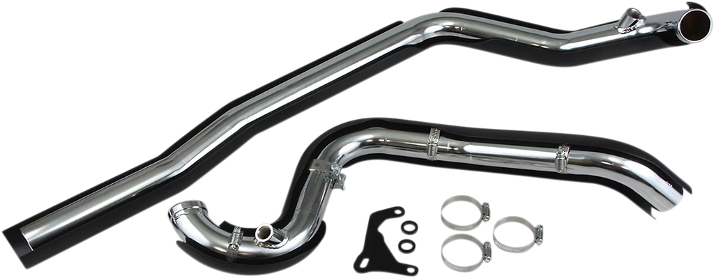 Cobra True Dual Headpipes - Black - '07-'08 FL 6251RB - Side View