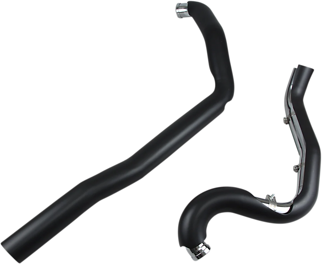 Cobra True Dual Headpipes - Black - '07-'08 FL 6251RB - Back View