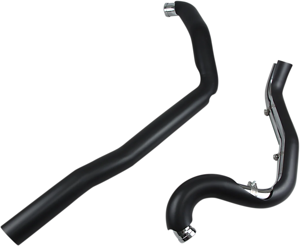 Cobra True Dual Headpipes - Black - '07-'08 FL 6251RB - Back View
