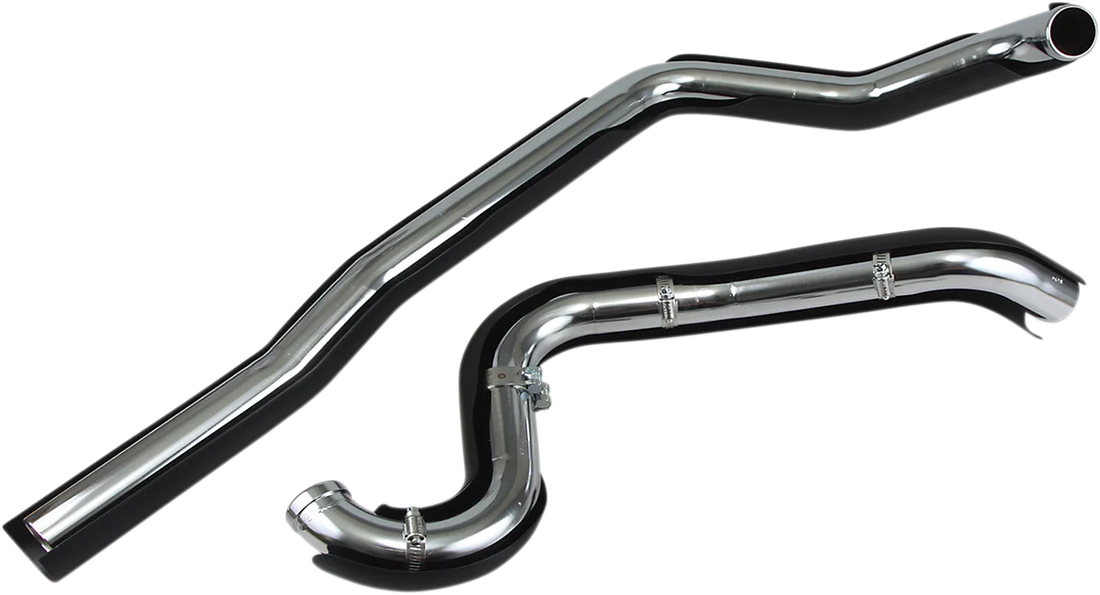 Cobra True Dual Headpipes - Black - '95-'06 FL 6250RB - Side View