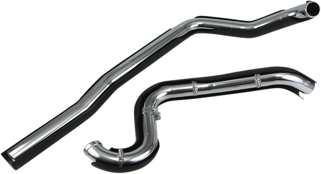 Cobra True Dual Headpipes - Black - '95-'06 FL 6250RB - Side View