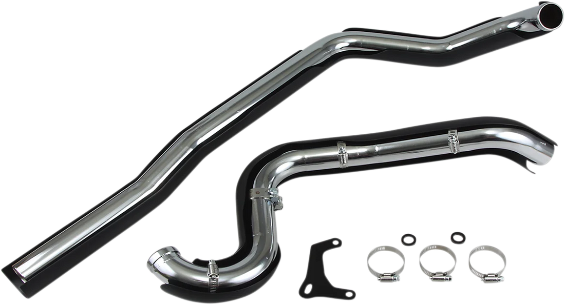 Cobra True Dual Headpipes - Black - '95-'06 FL 6250RB - Back View