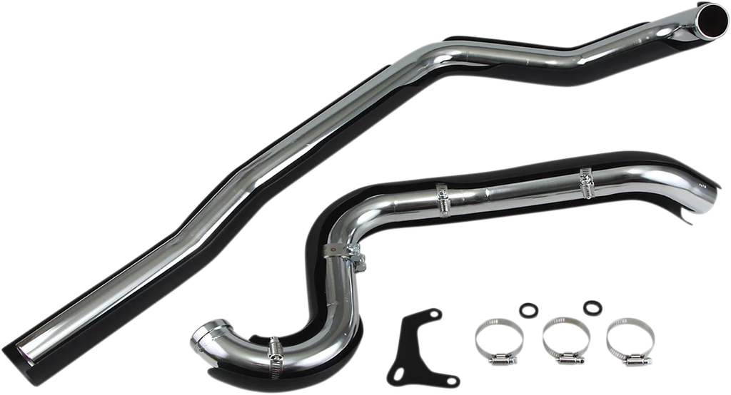Cobra True Dual Headpipes - Black - '95-'06 FL 6250RB - Back View