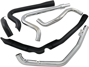 Cobra True Dual Headpipes - Black - Dresser 6257RB - Main Product View