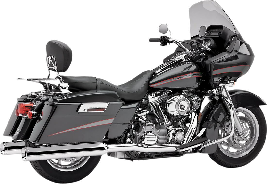 Cobra True Dual Headpipes - Chrome - '07-'08 FL 6251 - Side View