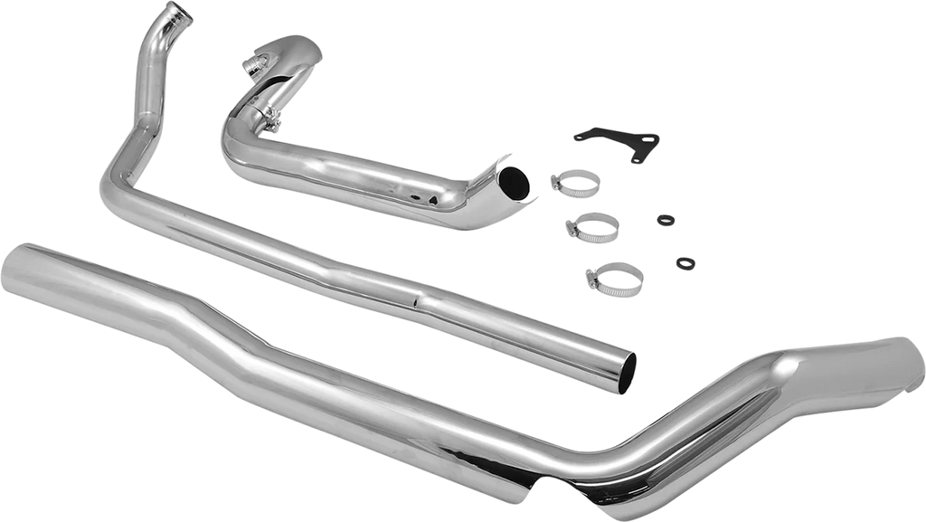 Cobra True Dual Headpipes - Chrome - '95-'06 FL 6250 - Side View