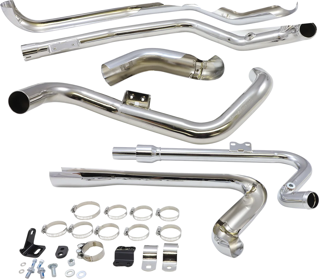 Cobra True Dual Headpipes - Chrome - Dresser 6257 - Main Product View