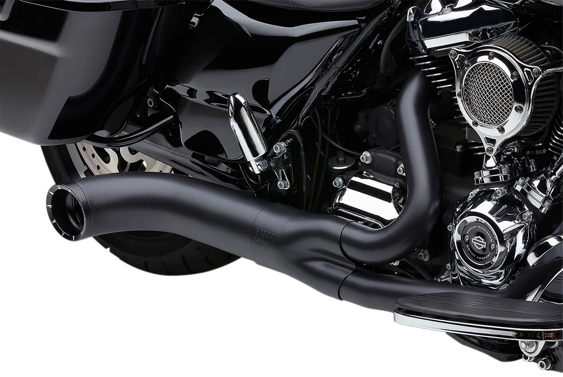 Cobra Turn Out 2-into-1 Exhaust System - Black 6271B-1 - Side View