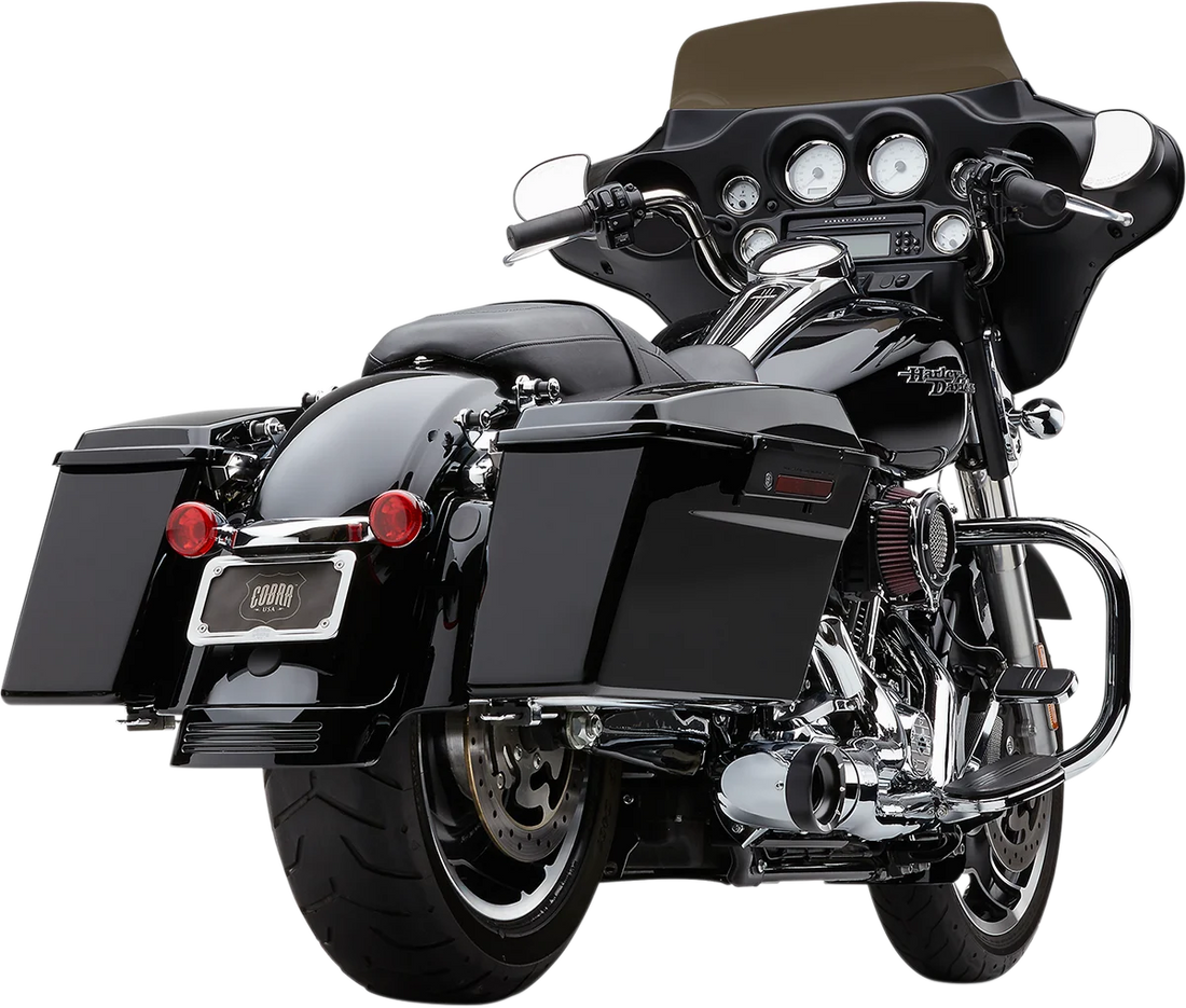 Cobra Turn Out 2-into-1 Exhaust System - Chrome 6270-1 - Back View