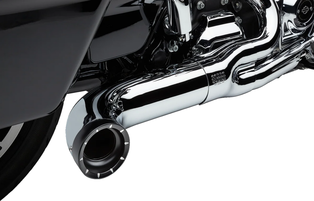 Cobra Turn Out 2-into-1 Exhaust System - Chrome 6271-1 - Side View