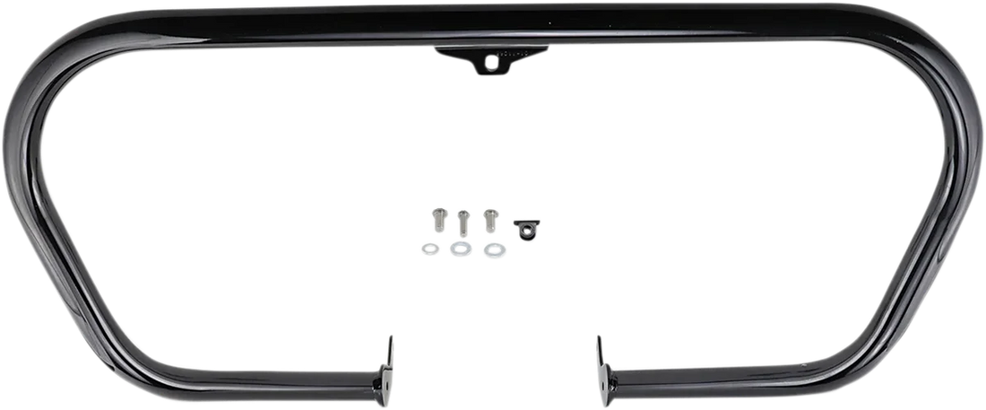 Cobra V-Bend Freeway Bar - Black - Softail 601-2108B - Side View