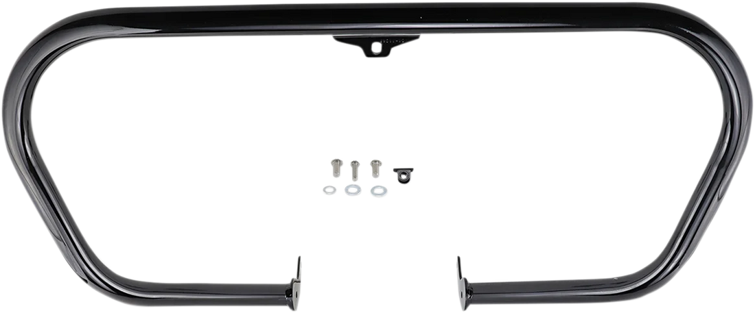 Cobra V-Bend Freeway Bar - Black - Softail 601-2108B - Side View