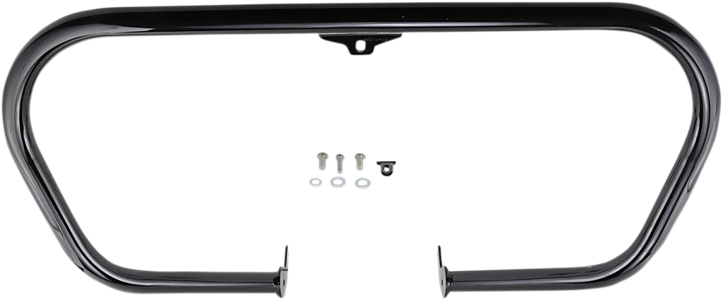 Cobra V-Bend Freeway Bar - Black - Softail 601-2108B - Side View