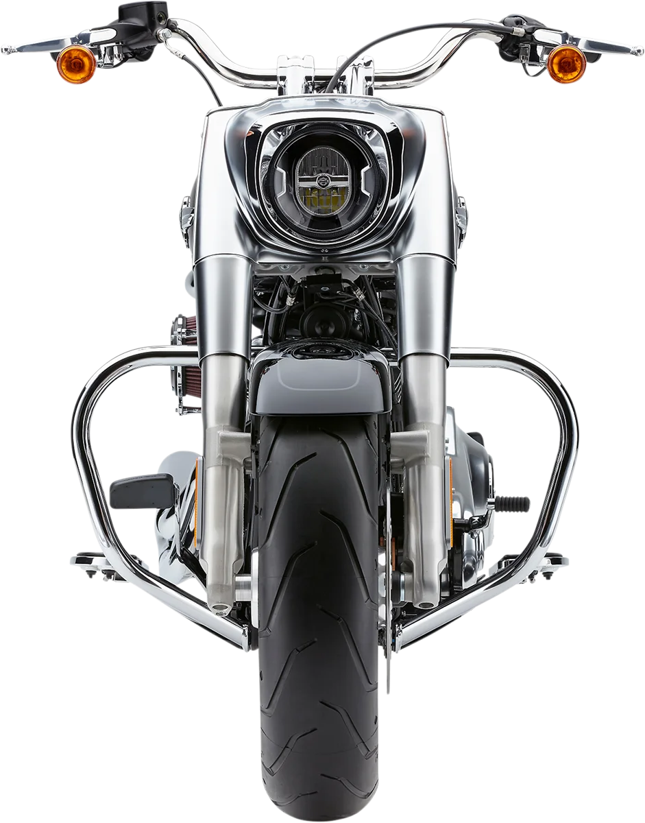 Cobra V-Bend Freeway Bar - Chrome - Softail 601-2108 - Side View