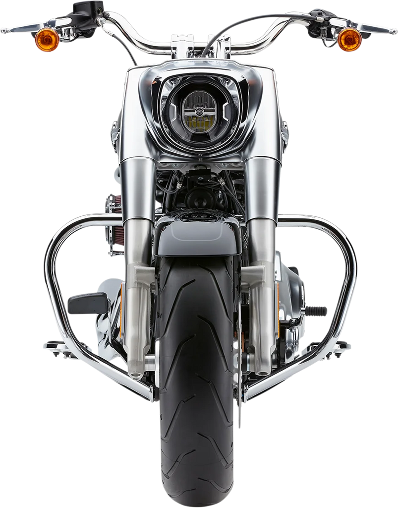 Cobra V-Bend Freeway Bar - Chrome - Softail 601-2108 - Side View