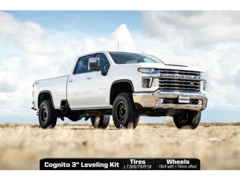 Cognito 20-24 Chevy/GMC Silv/Sierra 2500/3500 HD 2WD/4WD 3in Premier Leveling Kit w/ Fox PSRR 2.0 - Installation View