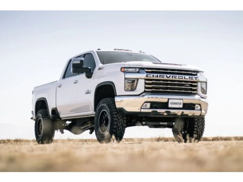 Cognito 20-24 Chevy/GMC Silverado/Sierra 2500/3500 HD 2WD/4WD 4in Std Lift Kit w/ Fox PS 2.0 IFP - Side View