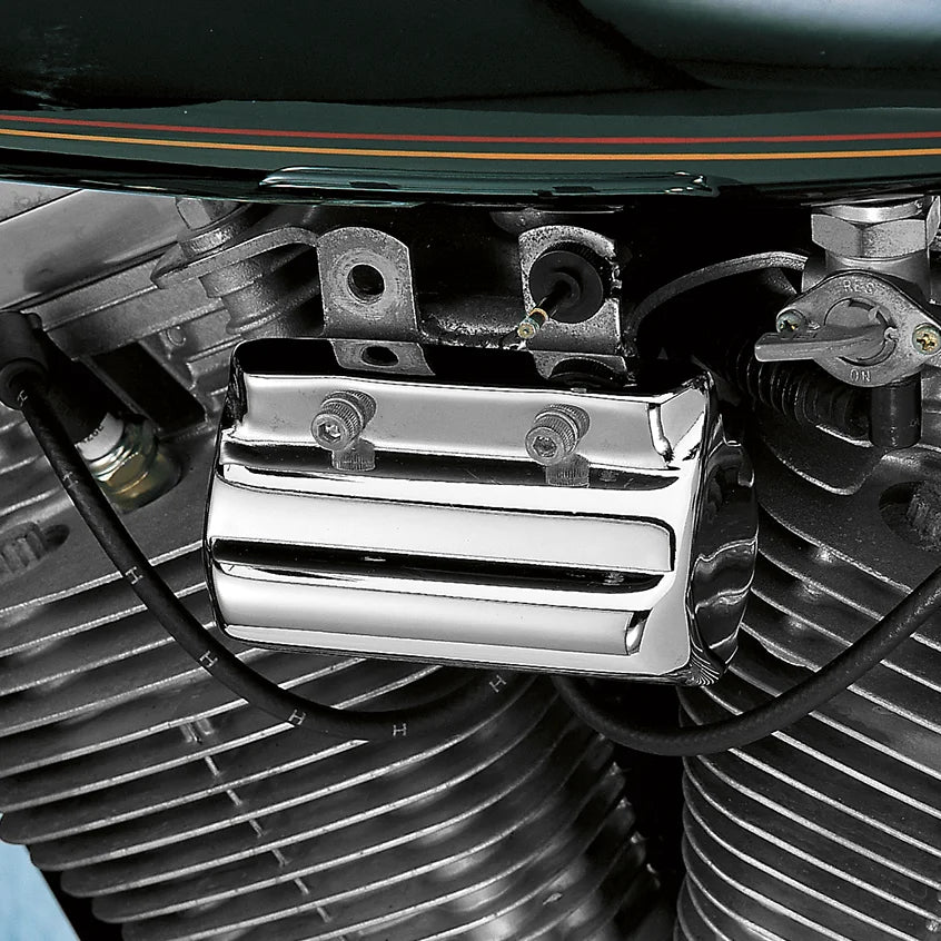 Coil Cover - Chrome - Harley Davidson DragSpecialties 33-0035-SC2 - Side View