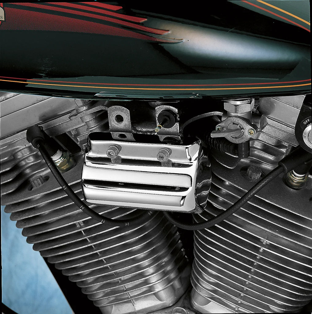 Coil Cover - Chrome - Harley Davidson DragSpecialties 33-0035-SC2 - Installation View
