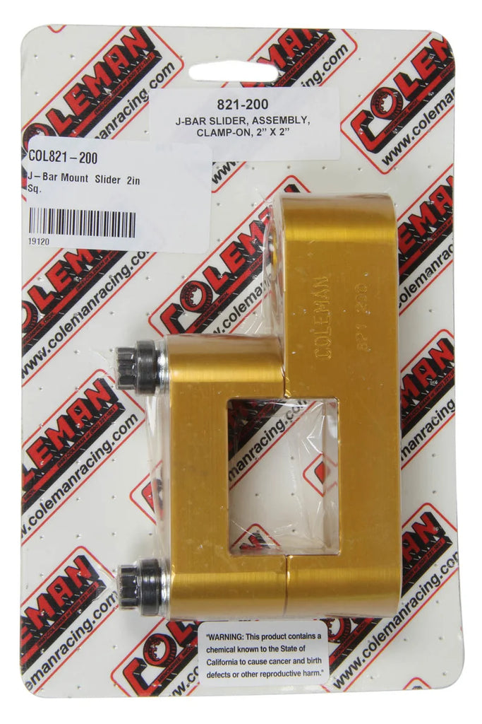 Coleman Machine J-Bar Mount  Slider  2in Sq. 821-200