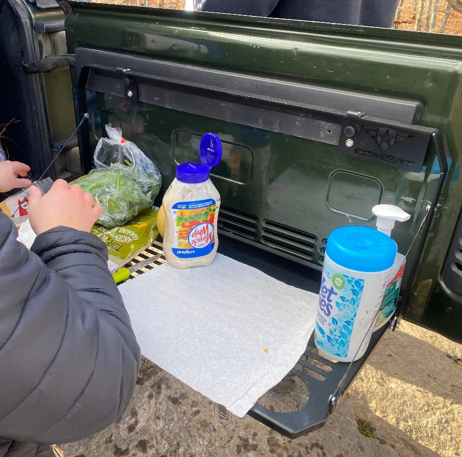 Combat Off Road JK/JL/Bronco Tailgate Table 99-1040 - Side View