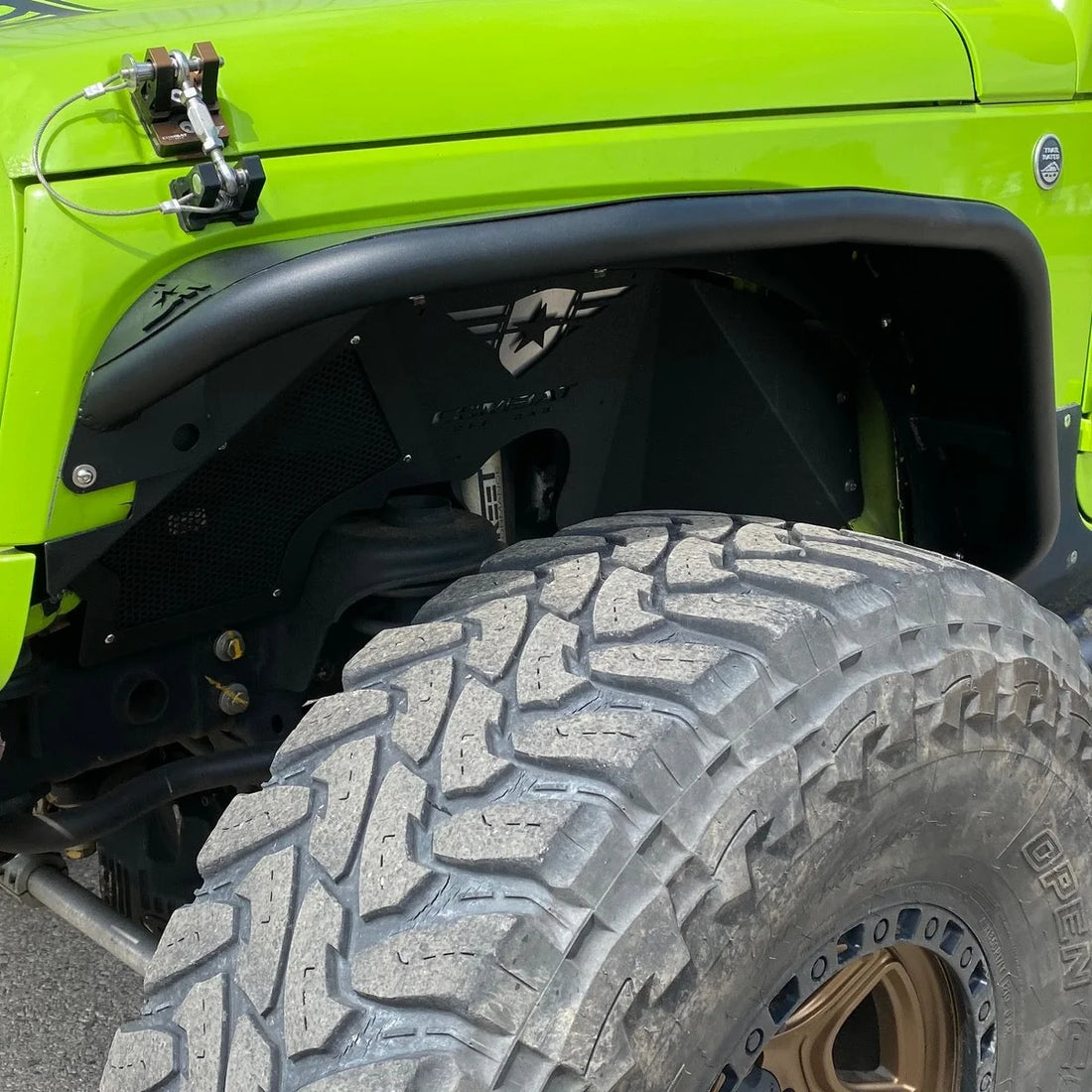 Combat Off Road Jeep JK/JKU Aluminum Inner Fender Liners - Front Pair 15-1066 - Side View