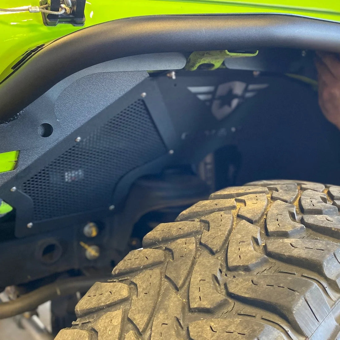 Combat Off Road Jeep JK/JKU Aluminum Inner Fender Liners - Front Pair 15-1066 - Back View