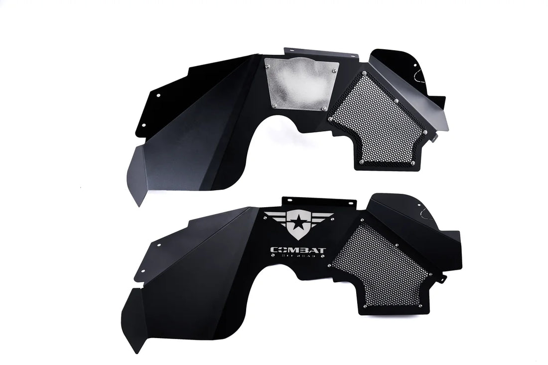 Combat Off Road Jeep JK/JKU Aluminum Inner Fender Liners - Front Pair 15-1066 - Installation View