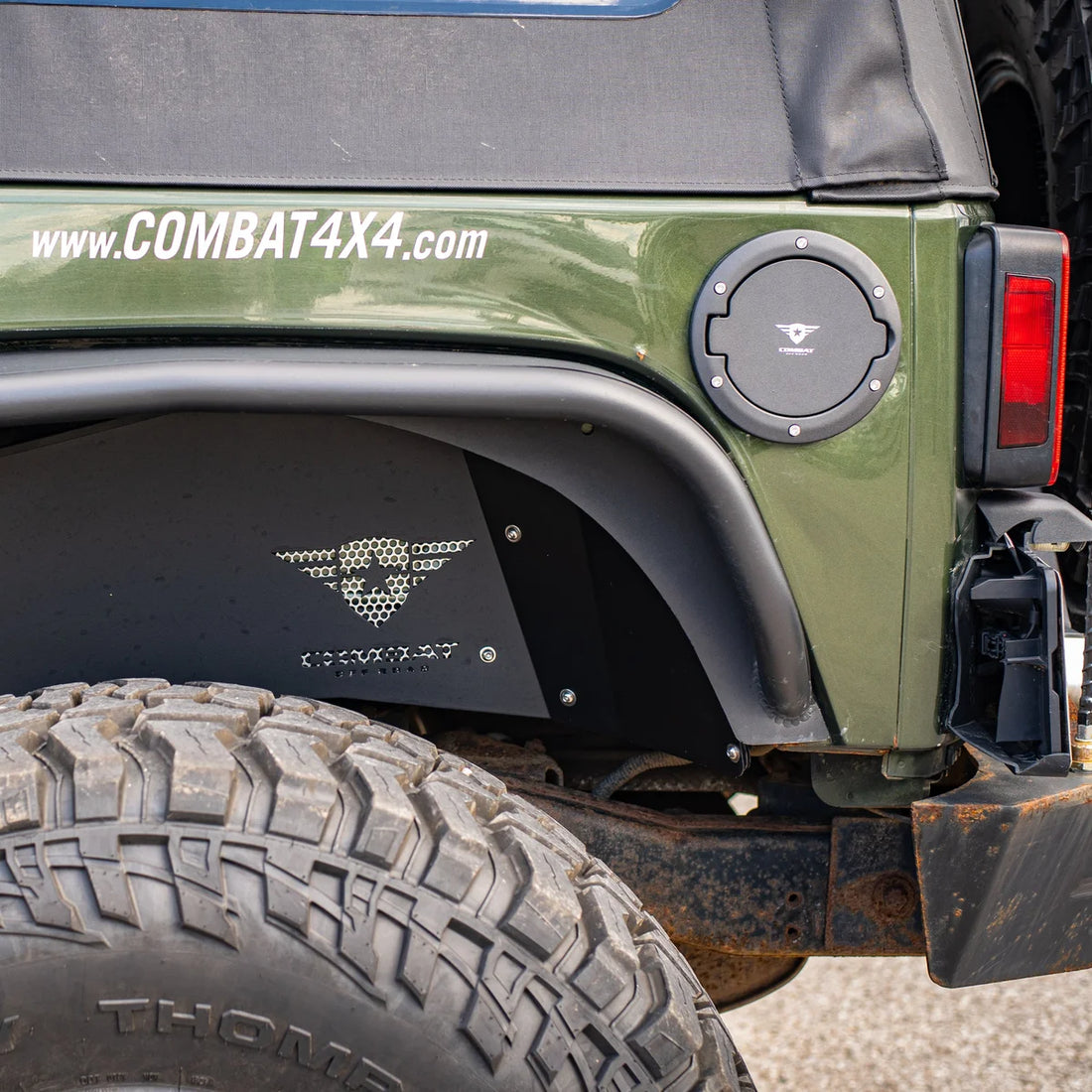 Combat Off Road Jeep JK/JKU Fuel Door Cover 15-1070 - Back View