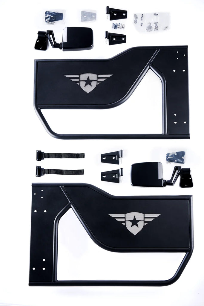 Combat Off Road Jeep JK/JKU Wrangler Tube Doors - Front Pair 15-1046 - Side View