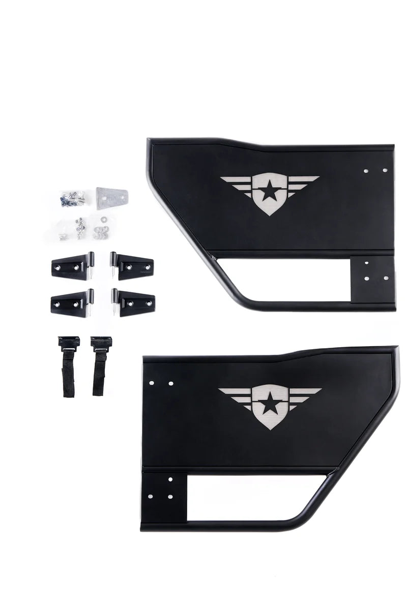 Combat Off Road Jeep JK/JKU Wrangler Tube Doors - Rear Pair 15-1049 - Back View
