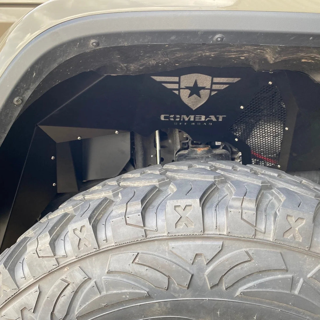 Combat Off Road Jeep JL/JLU Wrangler Aluminum Inner Fender Liners - Front Pair 25-1066 - Side View