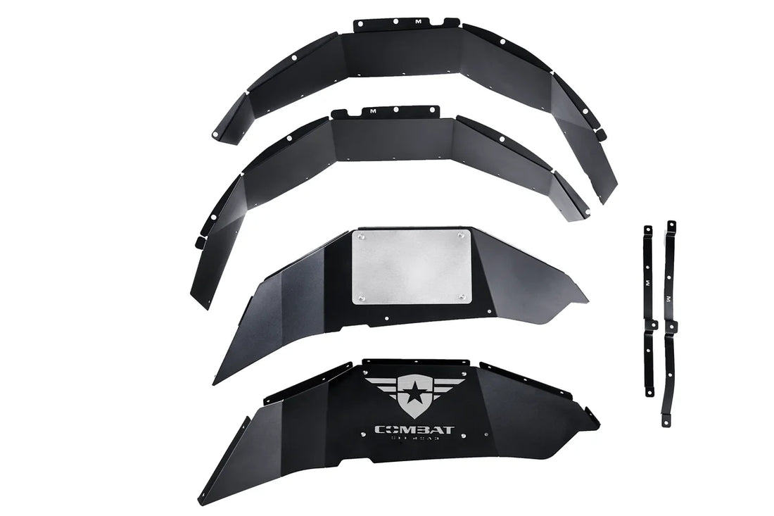 Combat Off Road Jeep JL/JLU Wrangler Aluminum Inner Fender Liners - Rear Pair 25-1069 - Back View