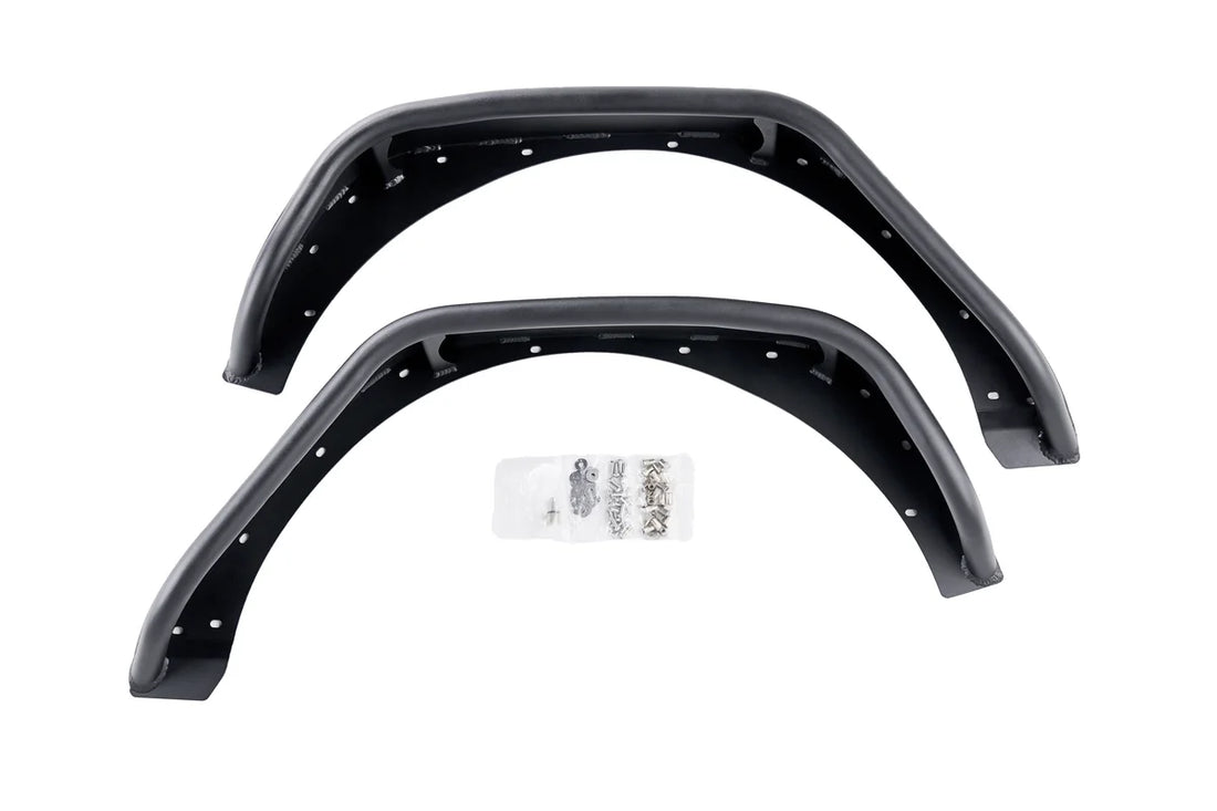 Combat Off Road Jeep JL/JLU Wrangler Black Aluminum Fender - Rear Pair 25-1079 - Back View