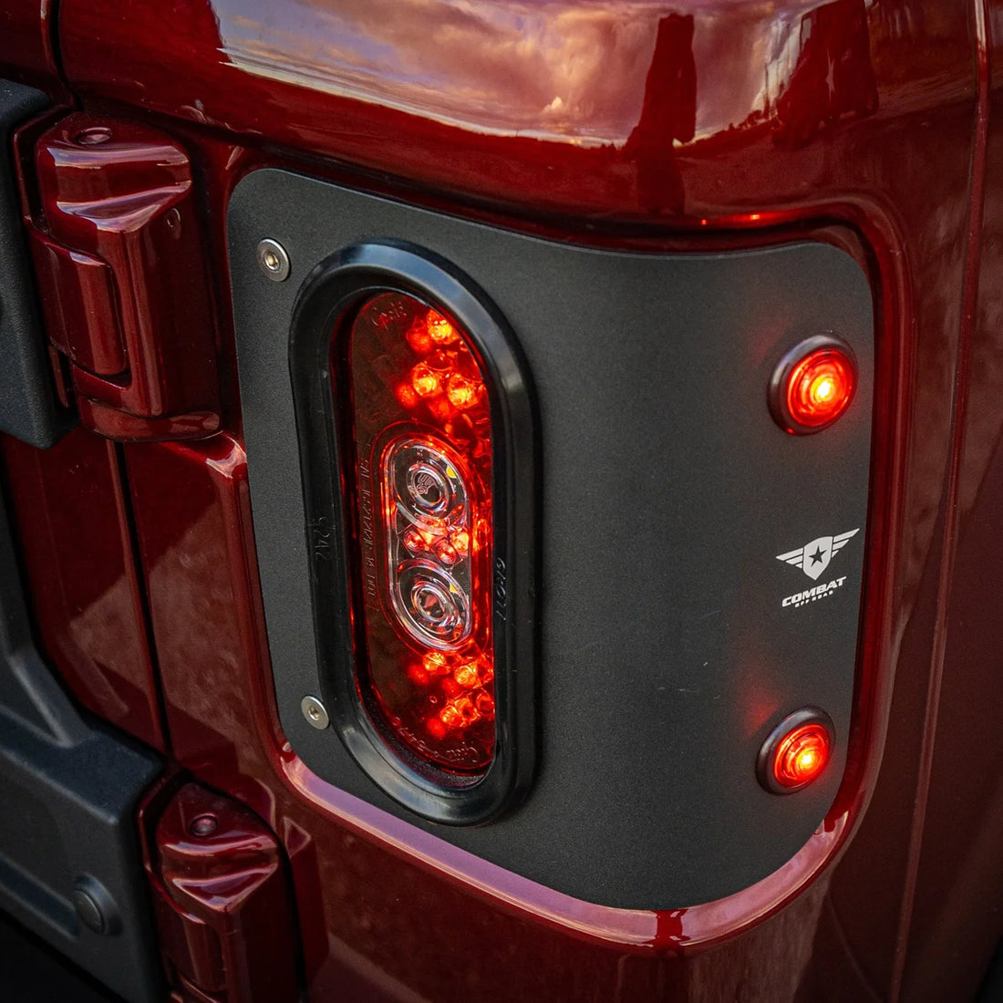 Combat Off Road Jeep JL/JLU Wrangler Off Road LED Tail Light Kit 25-1050 - Installation View