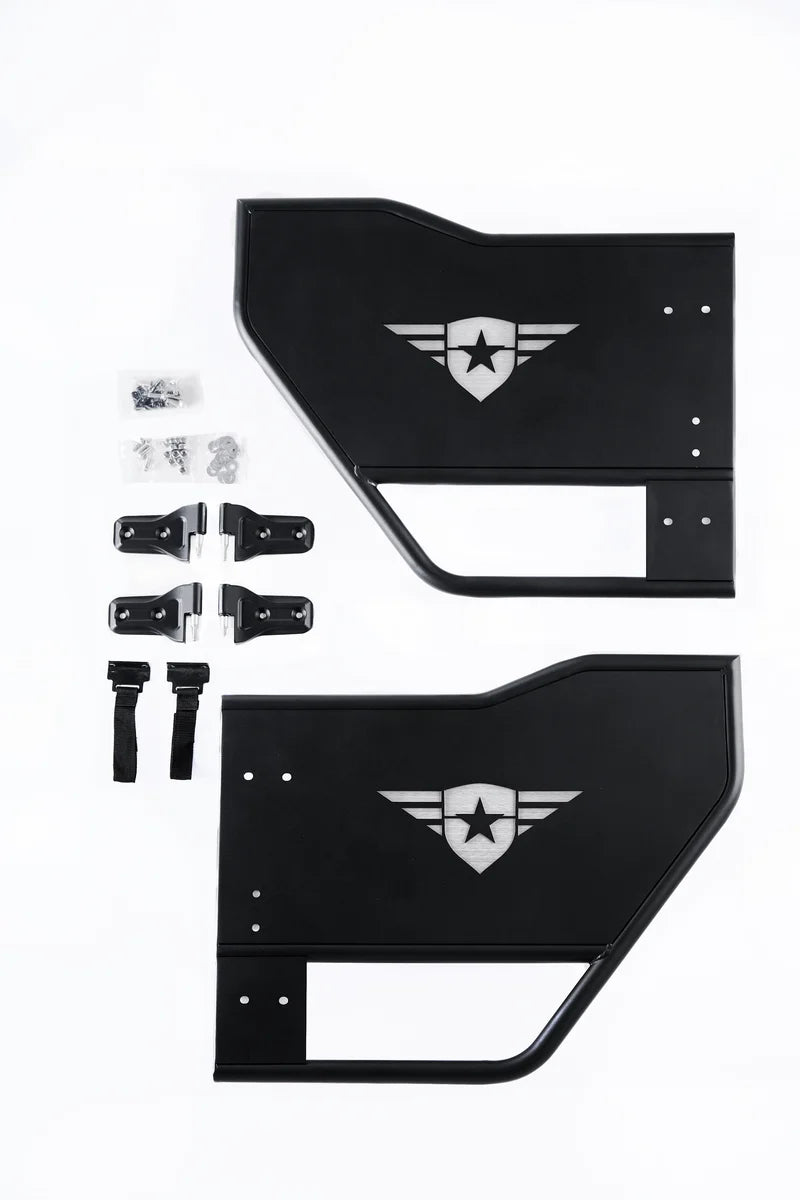 Combat Off Road Jeep JT Gladiator Tube Doors - Rear Pair 35-1049 - Back View