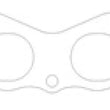 Load image into Gallery viewer, Cometic Honda K20A2 Exhaust .030 inch MLS Head Gasket 1.975 inch X 1.730 inch Port - Side View