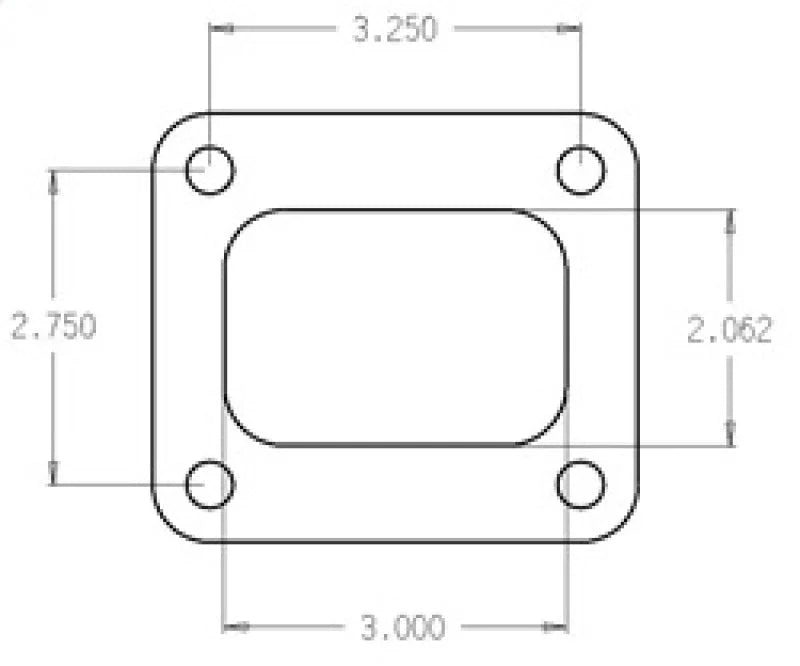 Cometic Turbo FLG T4 Garrett Exh Inlet .010in Exhaust Gasket - Side View