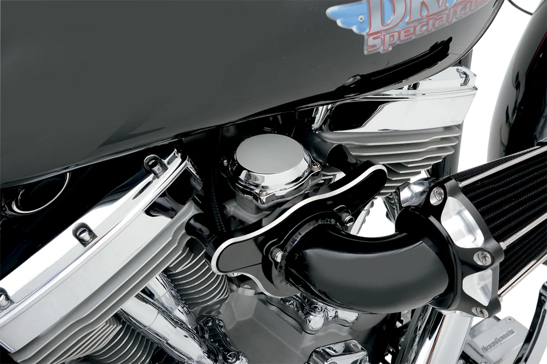 Constant Velocity Carburetor Top Cover - Smooth - Chrome DragSpecialties 72830 - Side View