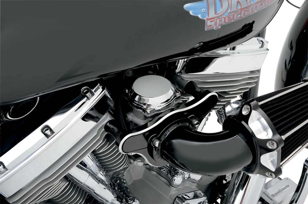 Constant Velocity Carburetor Top Cover - Smooth - Chrome DragSpecialties 72830 - Side View