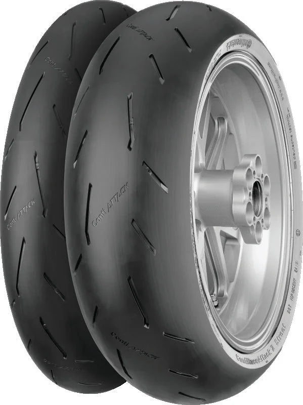 Continental ContiRaceAttack 2 Street - 180/55 ZR 17 M/C (73W) TL Rear - Side View