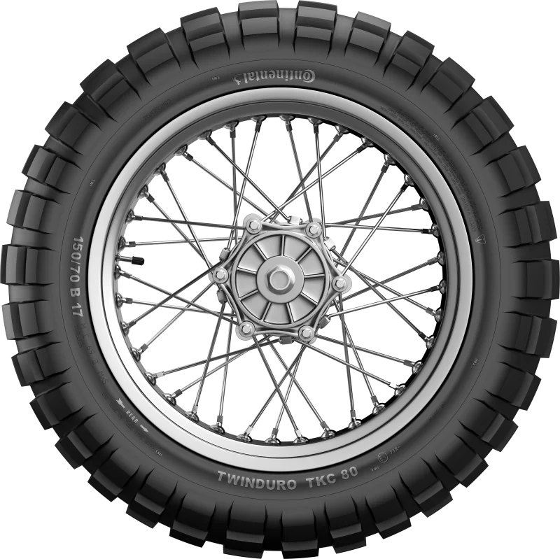 Continental TKC 80 Twinduro M+S - 120/90-18 M/C 65R TL Rear - Side View